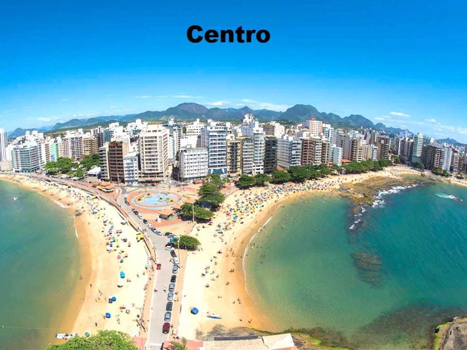 Suite Mar 210 - Economica E Compacta - Praia Do Morro - Predio Frente Mar Com Elevador, Atravessou A Avenida, Ja Esta Na Praia - Garagem - Internet Guarapari Dış mekan fotoğraf